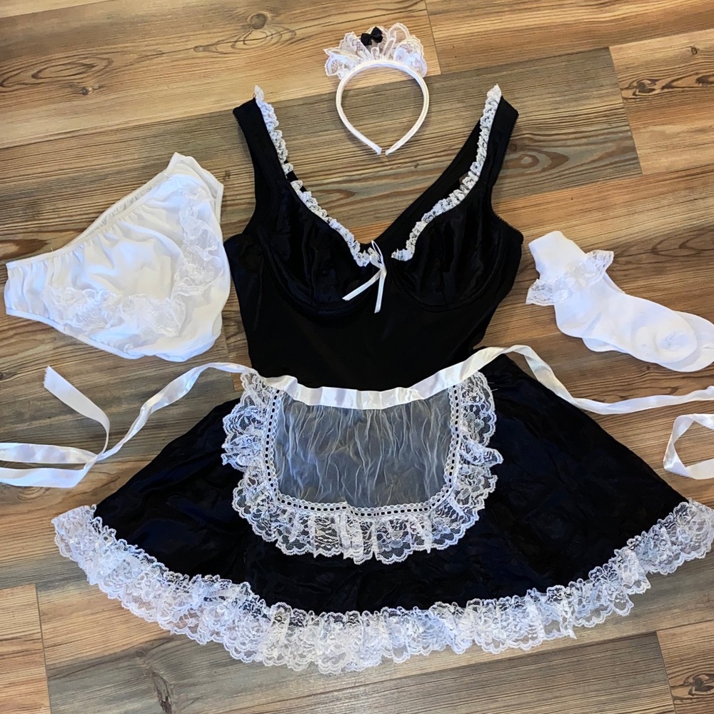 Vintage Y2K Fredericks of Hollywood French Maid Halloween Costume Size Large
